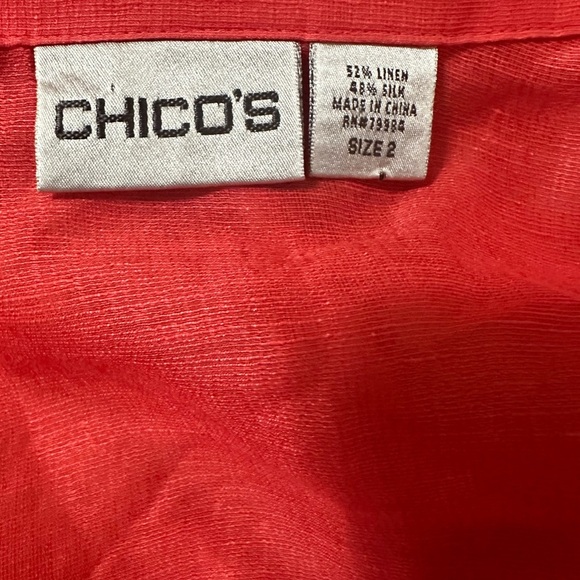 Chicos Button Up Lorena Shirt Womens Sz Medium (2) - Picture 6 of 8